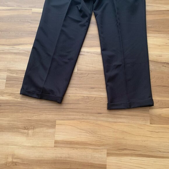 Savane Expandable Comfort Wrinkle Free Pleated Pants Black 38 x 29 - Picture 4 of 11